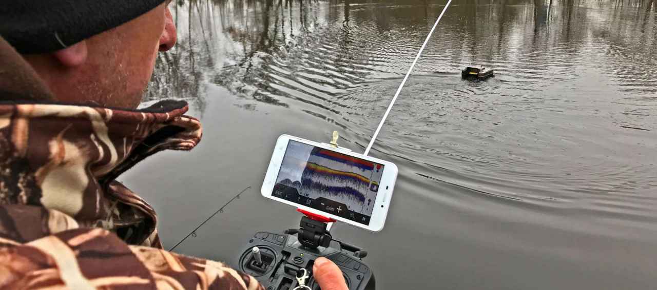 Vexilar sonarphone fishfinder inbouwen op je voerboot